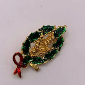 Vintage  Christmas wreath boorch